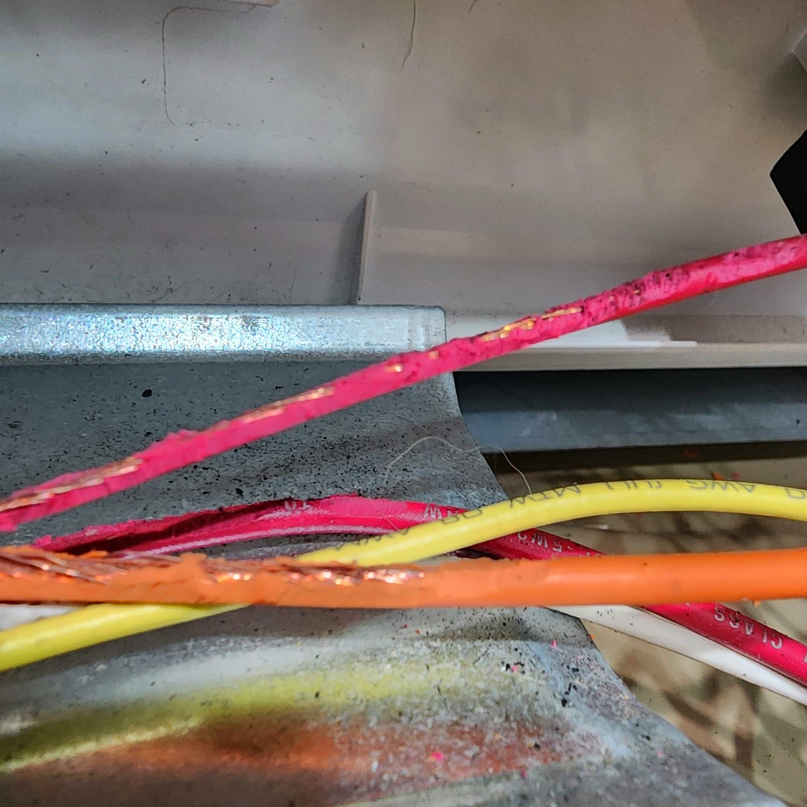 Sabotaged dryer wiring that failed and burned