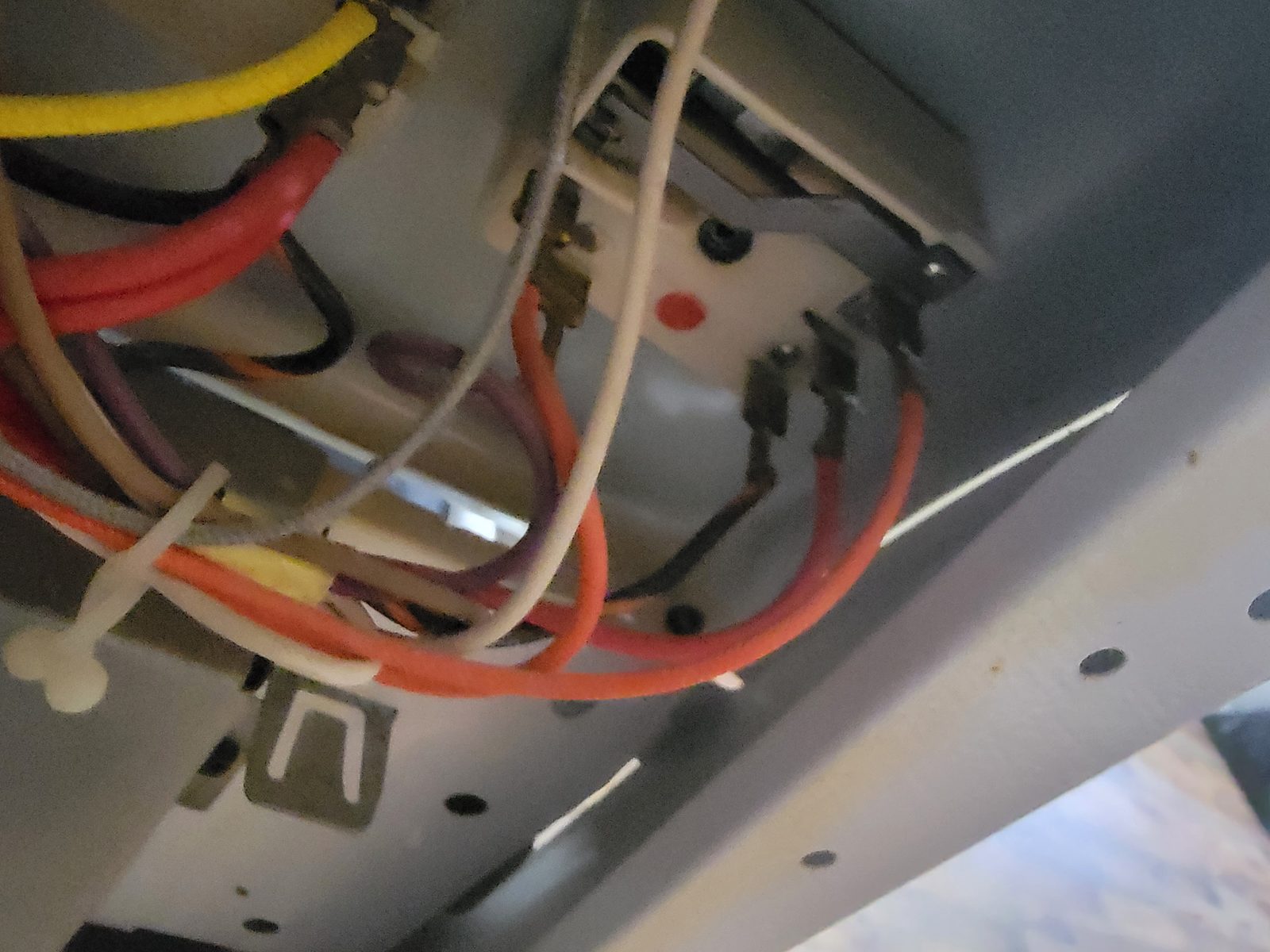 Dryer wiring to the control panel